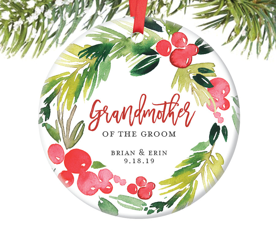 Grandmother of the Groom Ornament, Personalized | 376