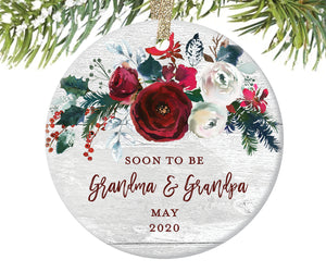 You're Going to be a Grandma and Grandpa Ornament, Personalized | 398