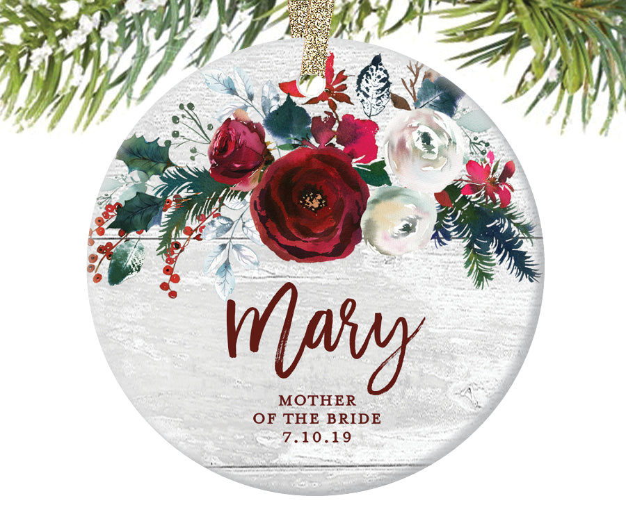 Mother of the Bride Ornament Gift, Personalized | 399