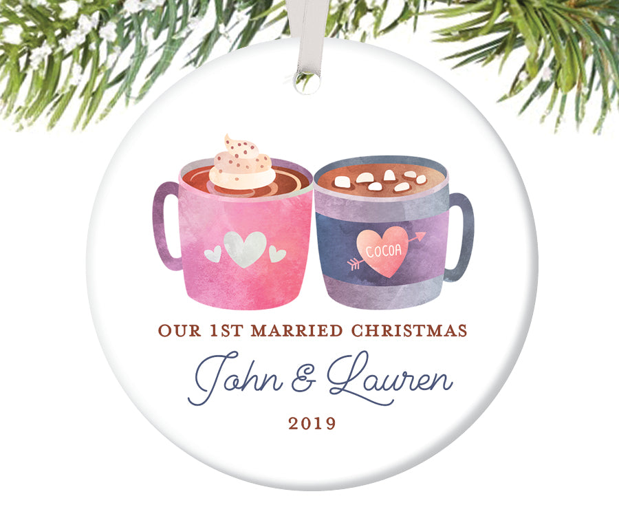 Our 1st Married Christmas Ornament, Personalized | 411