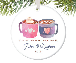 Our 1st Christmas Engaged Ornament, Personalized | 412