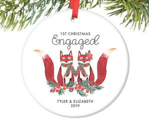 1st Christmas Engaged Ornament, Personalized | 427