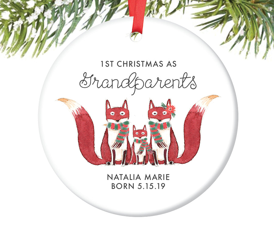1st Christmas as Grandparents Ornament, Personalized | 430