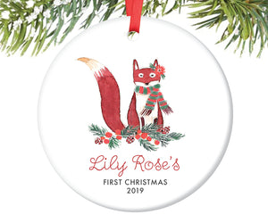 Baby Girl's First Christmas Ornament, Personalized | 435