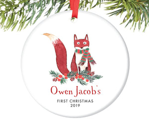 Baby Boy's First Christmas Ornament, Personalized | 436