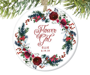 Flower Girl Christmas Ornament, Personalized | 442