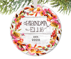 New Grandma Christmas Ornament, Personalized | 444