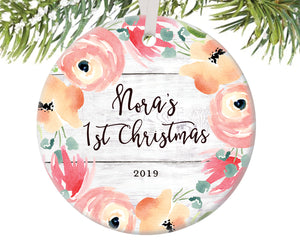 Baby's First Christmas Ornament, Personalized | 483