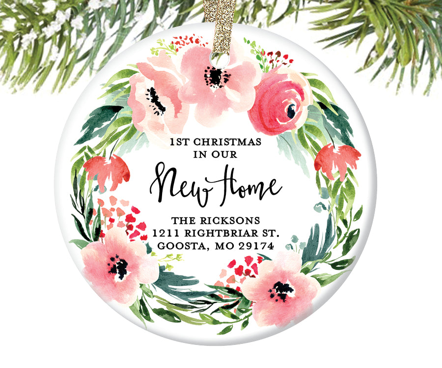1st Christmas New Home Ornament, Personalized | 489