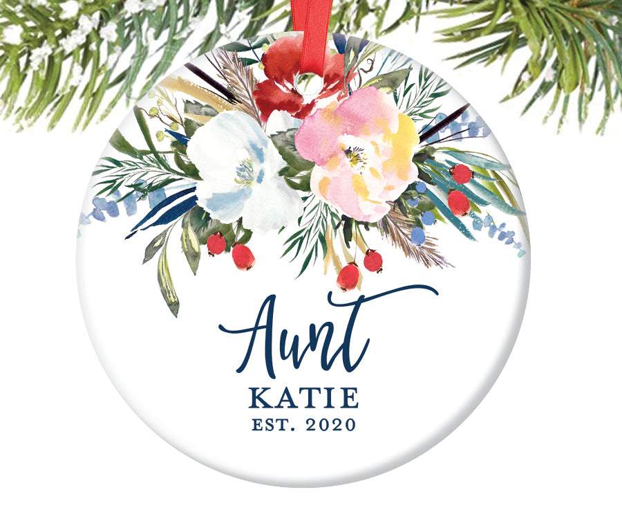 New Aunt Christmas Ornament, Personalized | 499