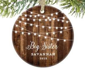 Big Sister Christmas Ornament, Personalized | 524