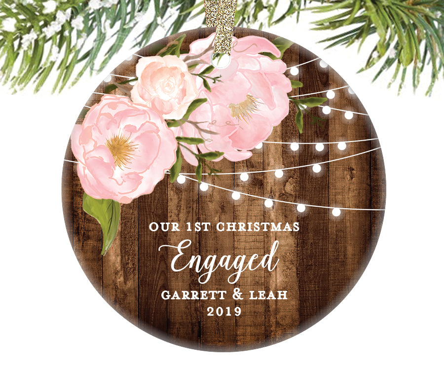 Our 1st Christmas Engaged Ornament, Personalized | 565