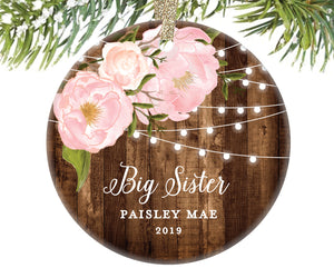 Big Sister Christmas Ornament, Personalized | 567