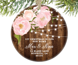 1st Christmas New Home Ornament, Personalized | 572