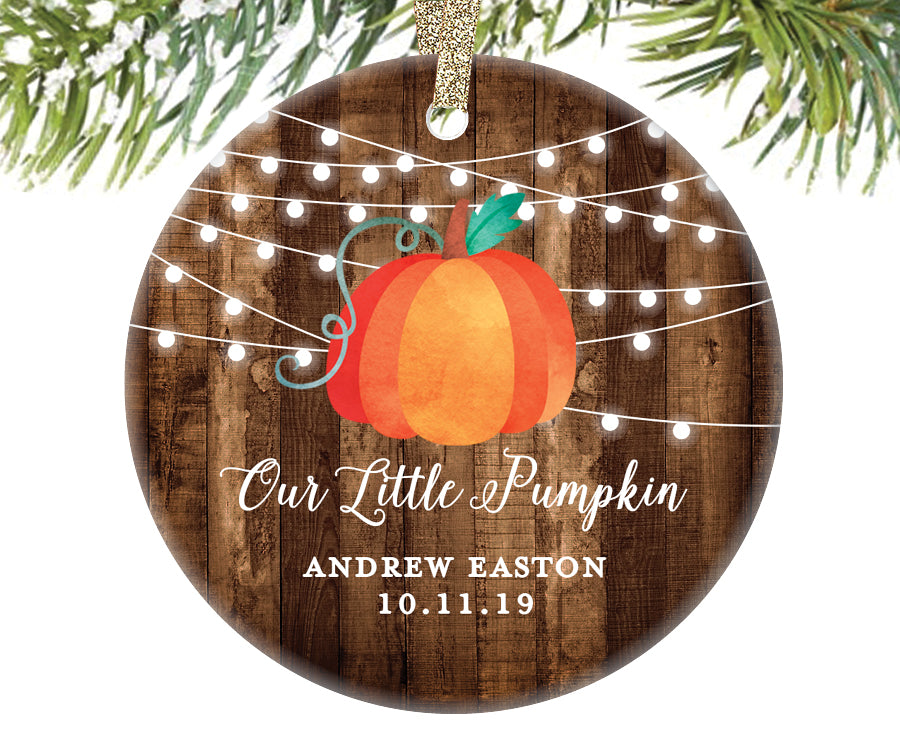 Our Little Pumpkin Ornament for Baby, Personalized | 581