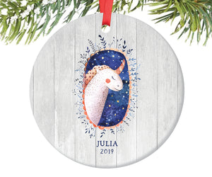 Rustic Unicorn Christmas Ornament | 589