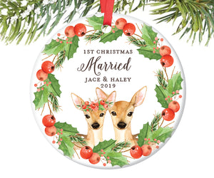 Our 1st Married Christmas Ornament, Personalized | 591