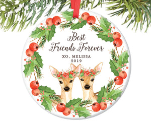 Best Friends Forever Christmas Ornament, Personalized | 593
