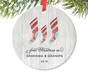 First Christmas as Grandma and Grandpa Ornament | 602