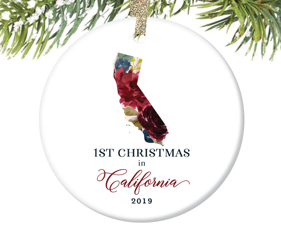 1st Christmas In California Christmas Ornament  |  625