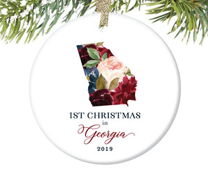 1st Christmas In Georgia Christmas Ornament  |  627