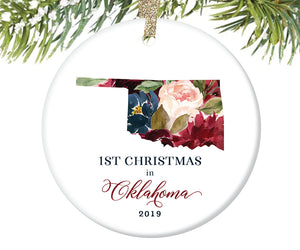 1st Christmas In Oklahoma Christmas Ornament  |  634