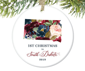 1st Christmas In South Dakota Christmas Ornament  |  639