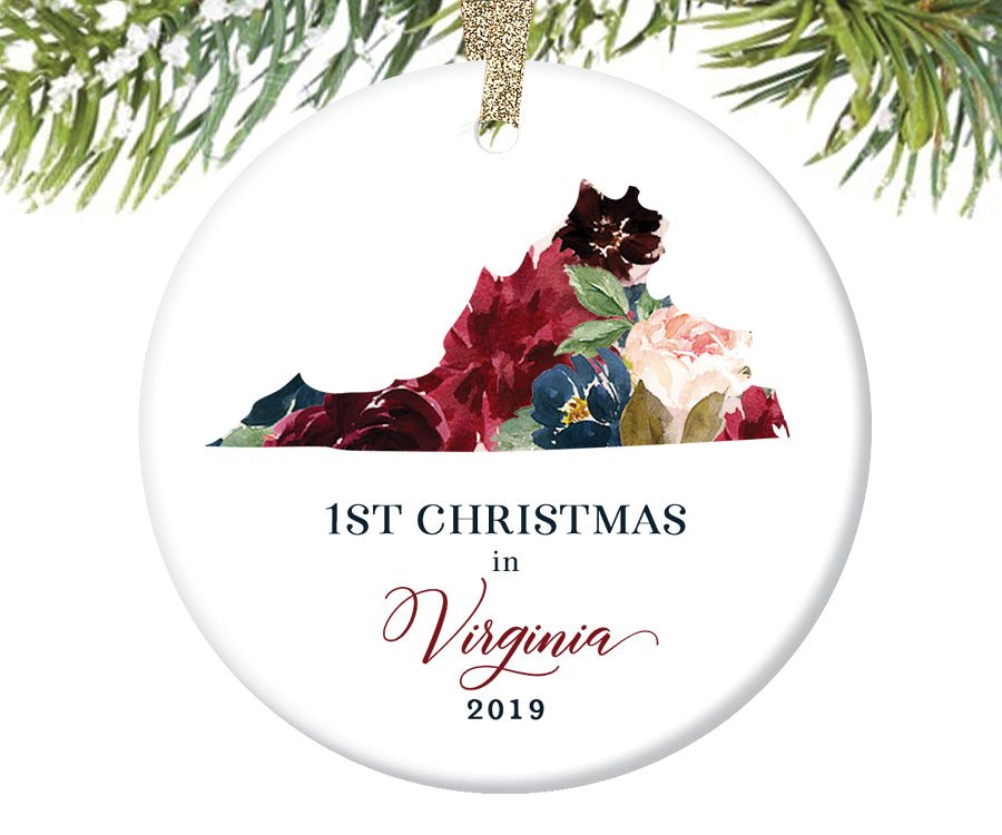 1st Christmas In Virginia Christmas Ornament  |  644