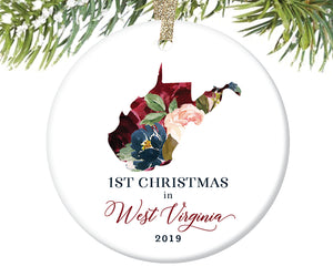 1st Christmas In West Virginia Christmas Ornament  |  646