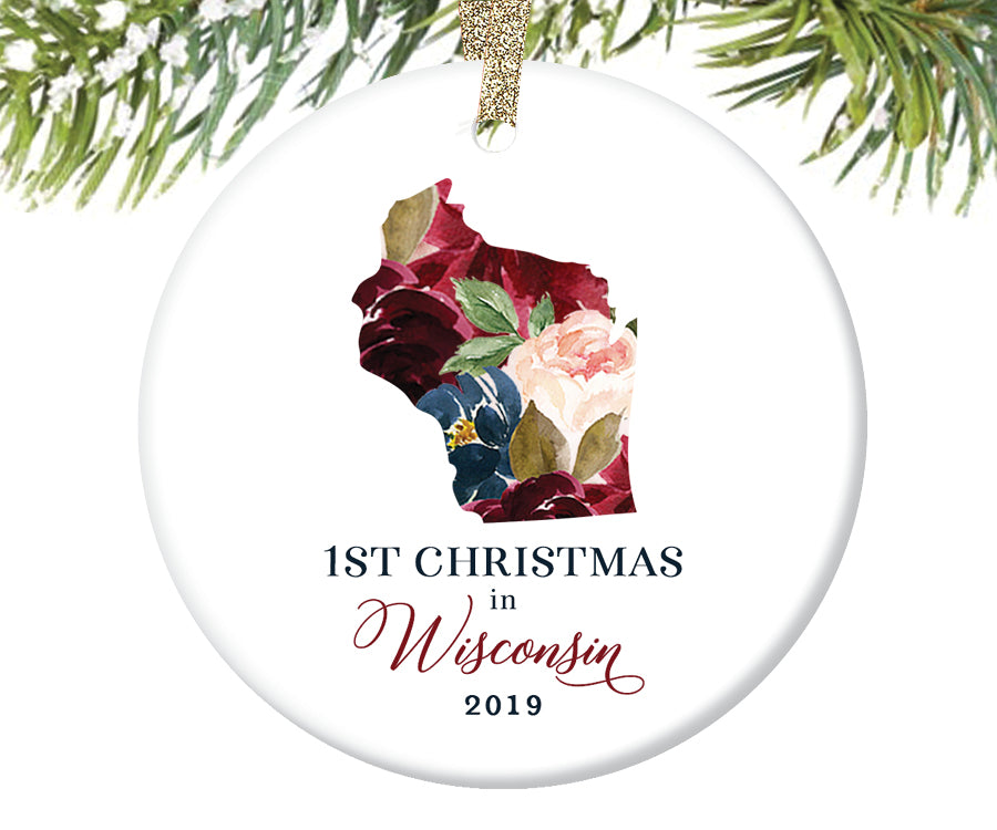 1st Christmas In Wisconsin Christmas Ornament  |  647