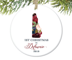 1st Christmas In Delaware Christmas Ornament  |  655