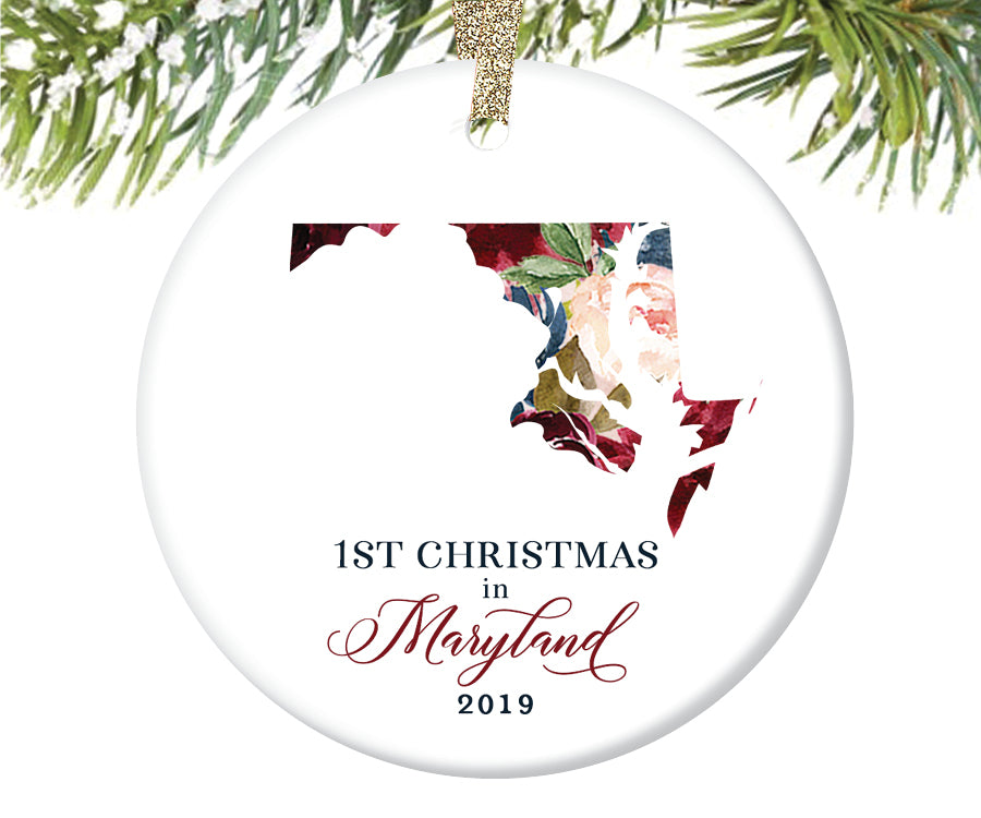 1st Christmas In Maryland Christmas Ornament  |  663