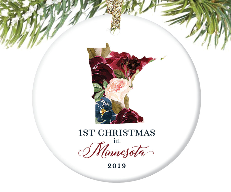 1st Christmas In Minnesota Christmas Ornament  |  666