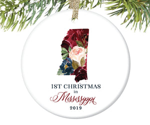 1st Christmas In Mississippi Christmas Ornament  |  667