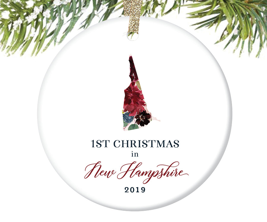 1st Christmas In New Hampshire Christmas Ornament  |  673