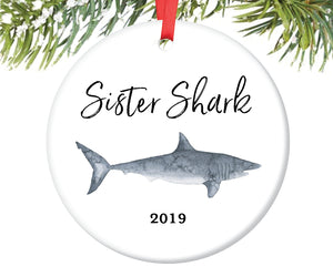 Sister Shark Christmas Ornament | 699