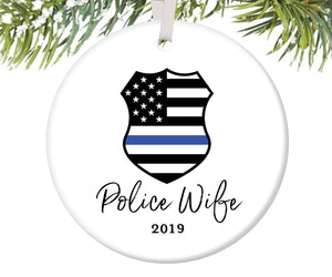 Police Wife Christmas Ornament, Personalized | 703