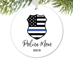 Police Mom Christmas Ornament, Personalized | 705