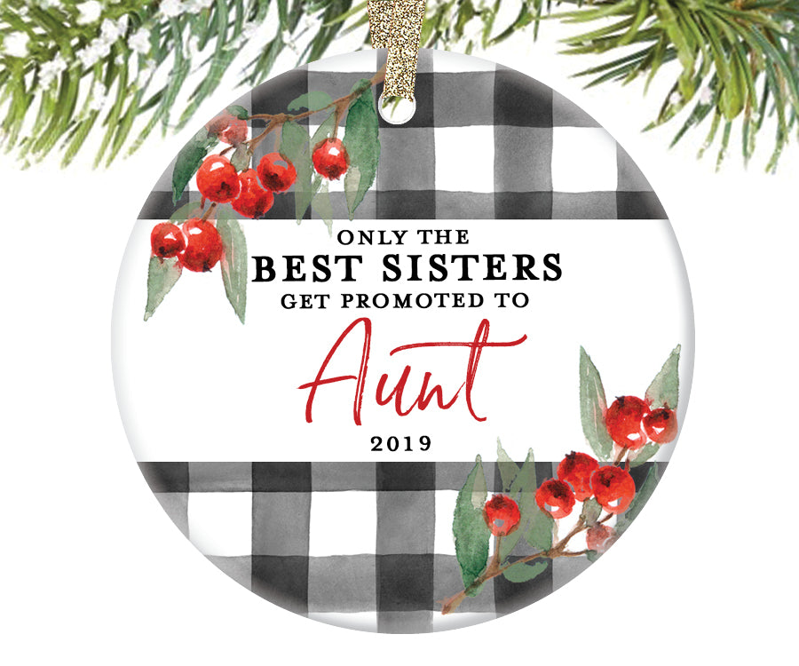 Promoted to Aunt Christmas Ornament, Personalized | 715