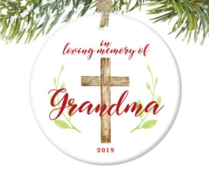 In Loving Memory of Grandma Ornament, Personalized | 733