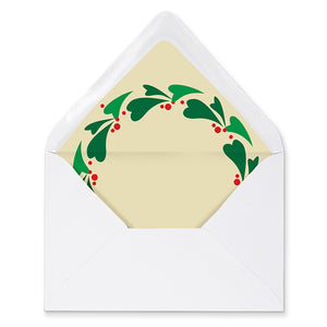 Festive Wreath Envelope Liners | Worthington