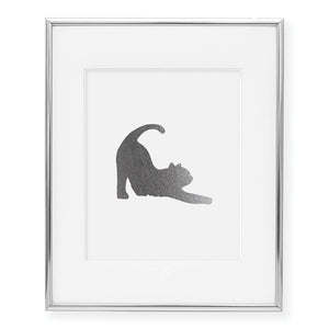 Cat Yoga Foil Art Print