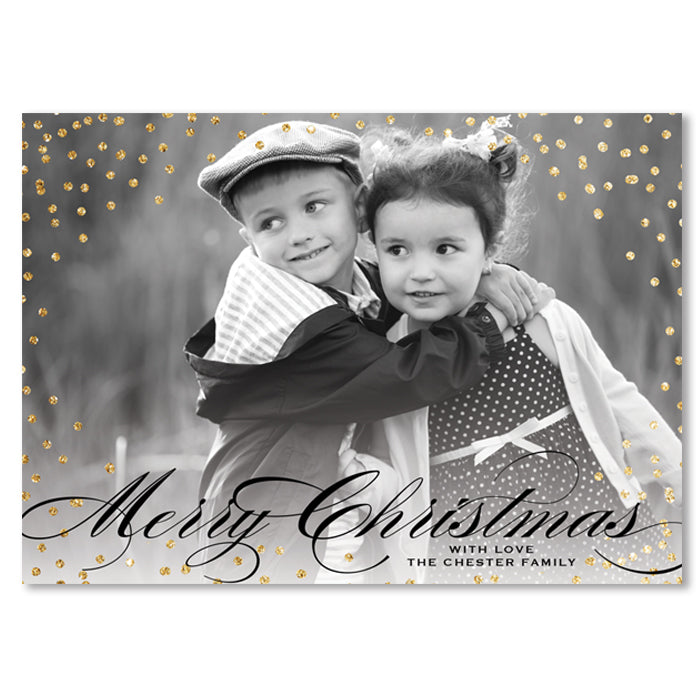 Gold and Black Holiday Card 