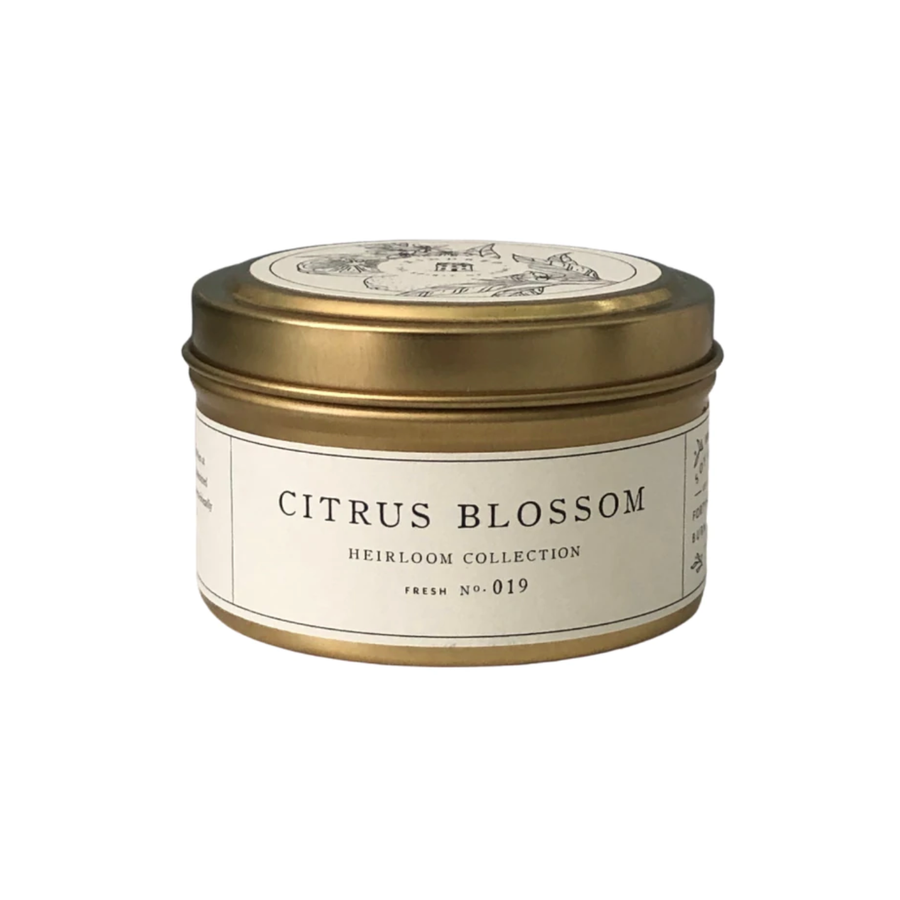 Citrus Blossom Gold Tin Candle