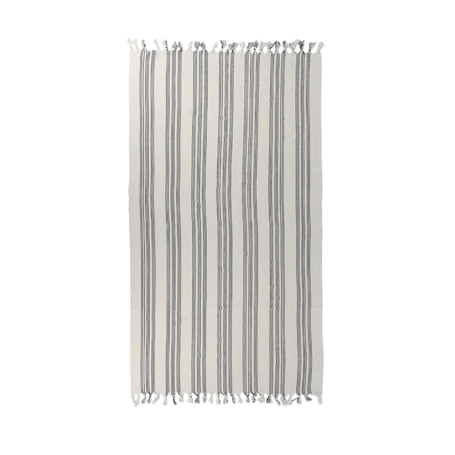 Neutral Stripe Peshtemal Cotton Turkish Towel