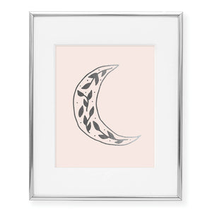 Earth Moon Foil Art Print