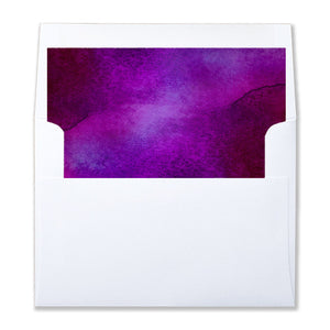 "Erika" Purple Watercolor Envelope Liners
