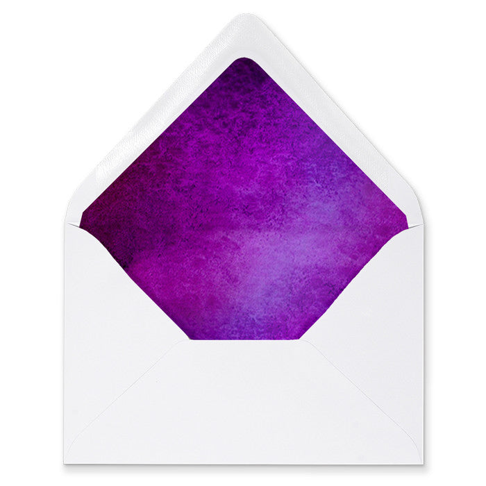 "Erika" Purple Watercolor Envelope Liners