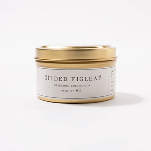 Gilded Figleaf Gold Tin Candle