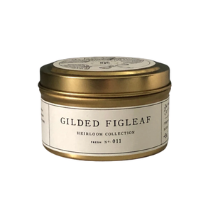Gilded Figleaf Gold Tin Candle